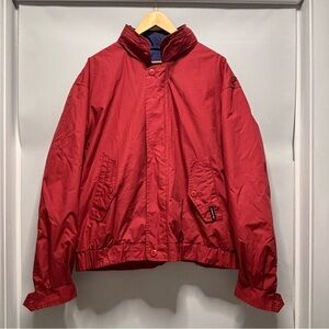 Vintage Members Only Classic Jacket Red Foldable Hood 80s 90s Bomber Men 46